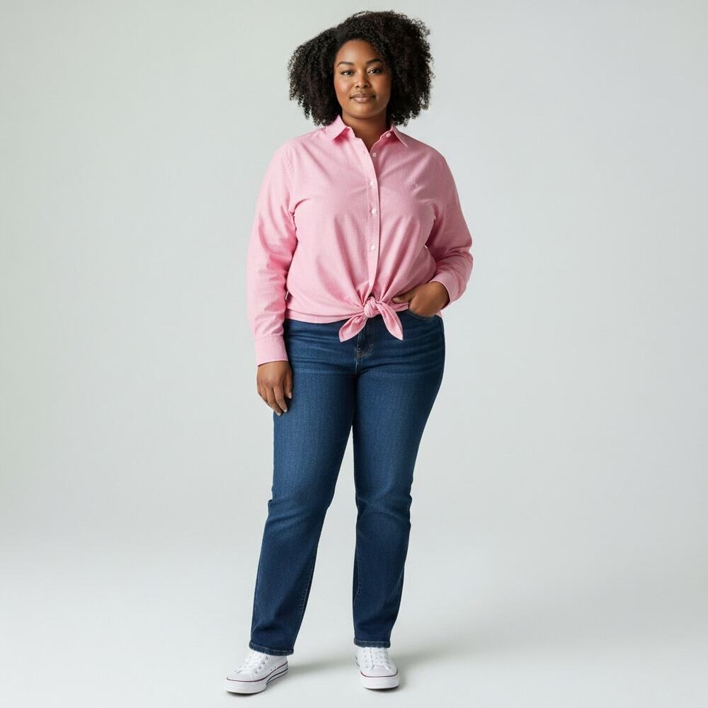 *Plus Size Button Down Blouse - Picture 6 of 6